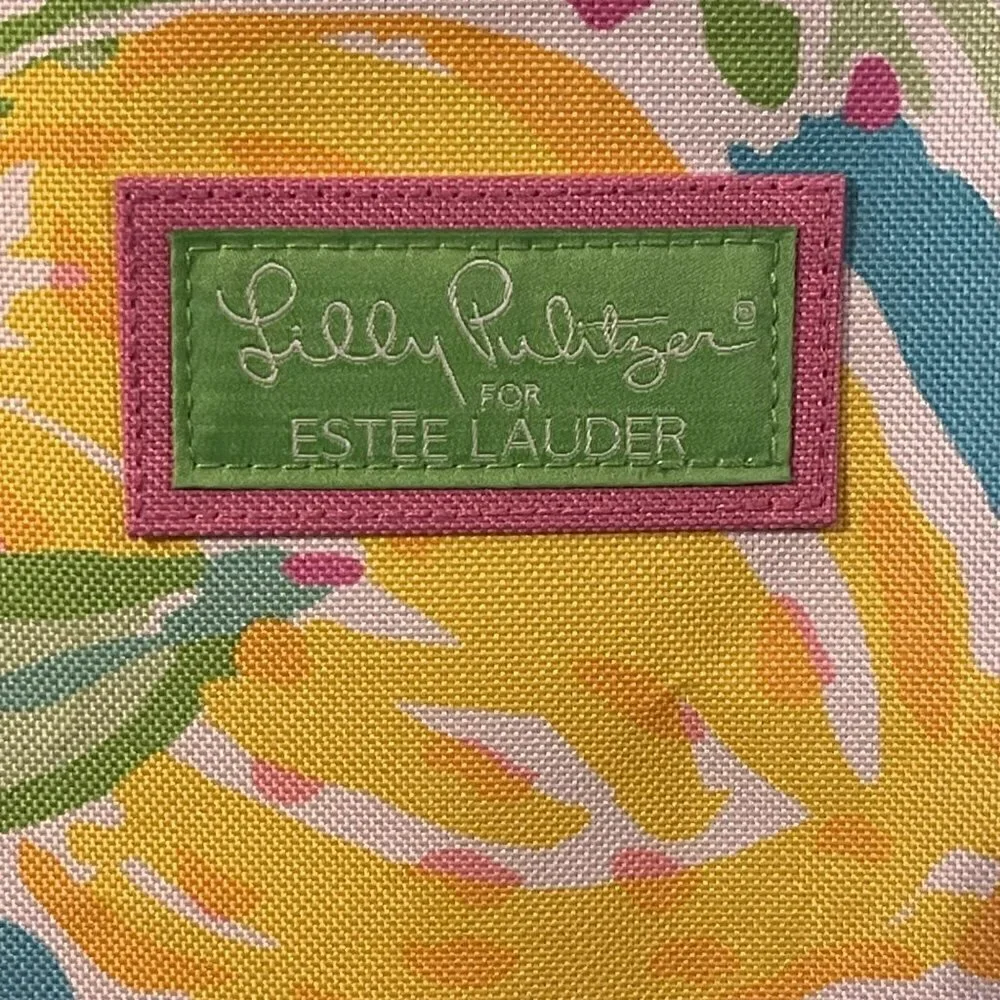 Lilly Pulitzer Estee Lauder Women's Tote Lilly's Lemon Print Bag Carryall 17